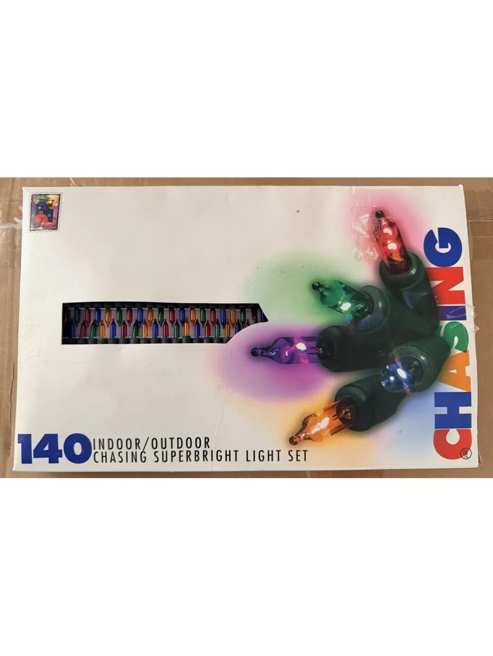 NOS! 140 Super Bright Multicolor Chasing Lights w Speed Controller - Vintage